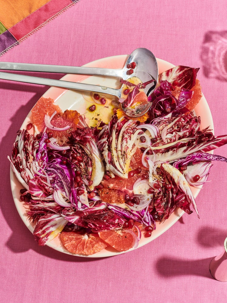 Festive Red Cabbage and Radicchio Salad