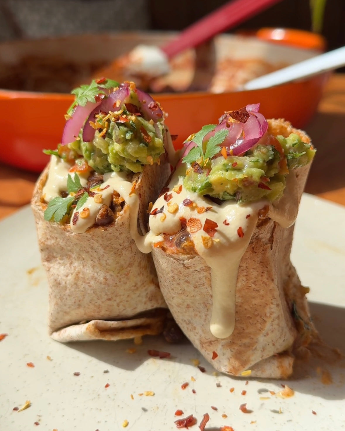 Spiced Black Bean Burritos   Spiced Black Bean Burritos