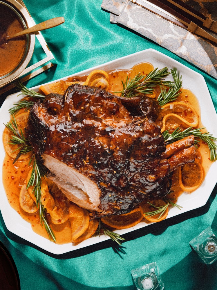 Orange-Glazed Roast Pork